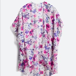 Emory Park Caley Open Front Woven Kimono 2X